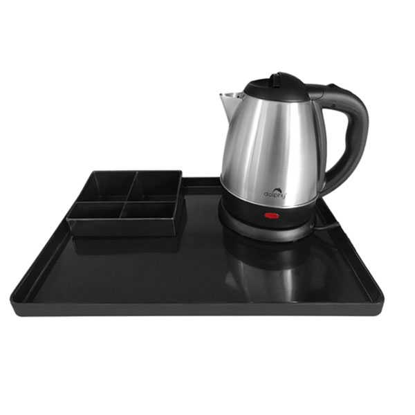 Stainless Steel Kettle with Tray – 1.2 Liter - Guest Essentials